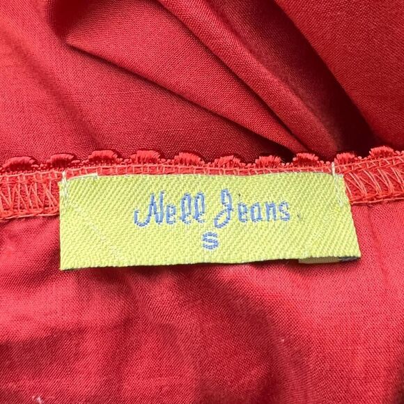 Nell Jeans Boho Women's Orange and Red Skirt - Picture 7 of 8